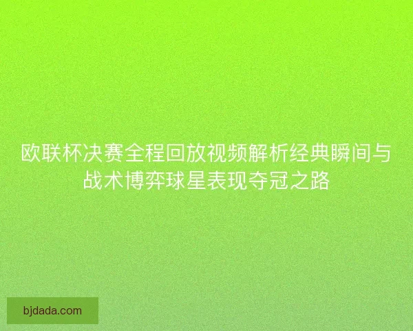 欧联杯决赛全程回放视频解析经典瞬间与战术博弈球星表现夺冠之路